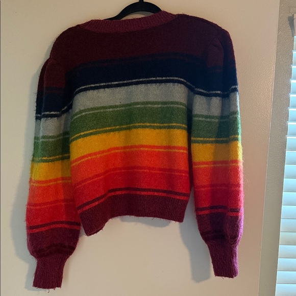 Zara Colorful Striped Crew Neck Sweater - Picture 4 of 4